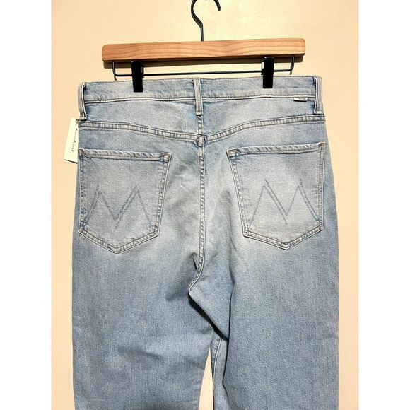 NWT MOTHER The Rambler Zip Flood Jeans in Cherie Cherie Plus Size 34 - Picture 11 of 16